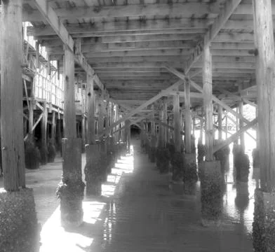 Under the pier Stock Photos