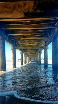 Under the pier Stock Photos