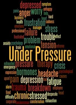 Under Pressure, word cloud concept Stock Illustration