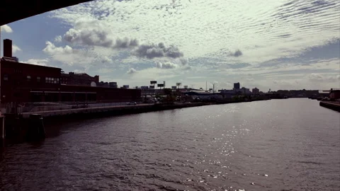 UNDER THE PULASKI BRIDGE IN BROOKLYN Stock Footage 198411709