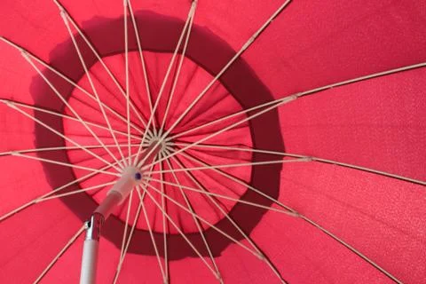 Under red umbrellan background Stock Photos