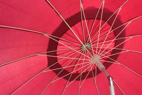 Under red umbrellan background Stock Photos