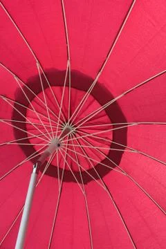 Under red umbrellan background Stock Photos
