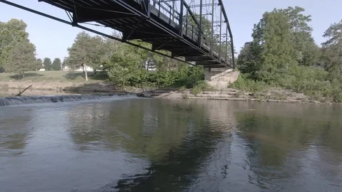 Under the river bridge Stock Footage 111789309