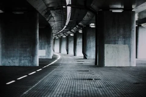 Under road bridge Stock Photos