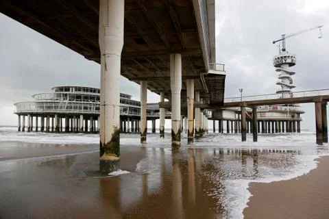 Under the scheveningen pier Stock Photos