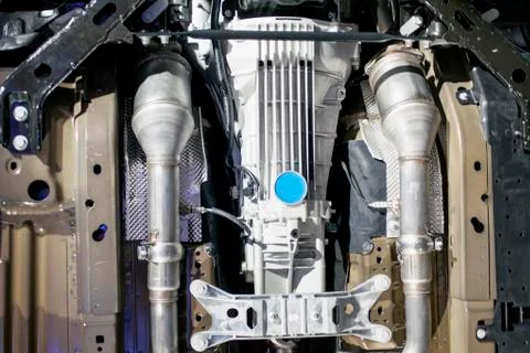 Under side view of a car 写真素材