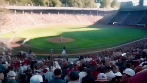 Under the Sky of the Game: A Day on the Baseball Field Vídeo Stock 249165682