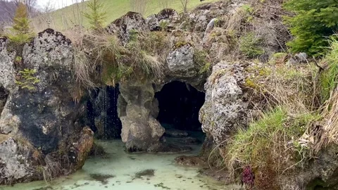 Under the slope of the castle park there is such a grotto. Stock Footage 240292406