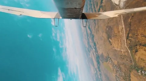 Under the small plane in sky Video stock 47913462