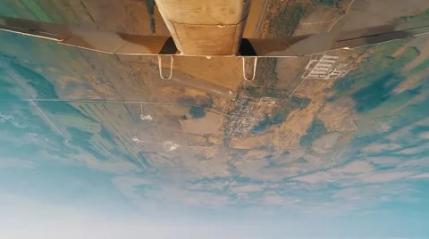 Under the small plane in sky Video stock 47913483