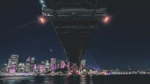 Under the Sydney Harbor Bridge Stock Footage 64956081