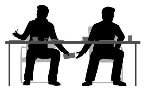 Under the table deal Illustrazione stock