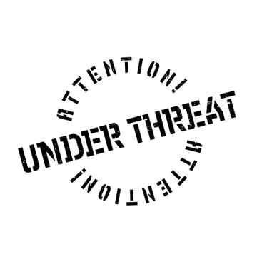 Under Threat rubber stamp Illustrazione stock