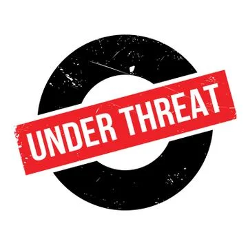 Under Threat rubber stamp Illustrazione stock