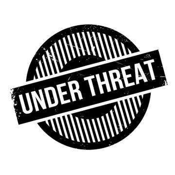 Under Threat rubber stamp 스톡 일러스트