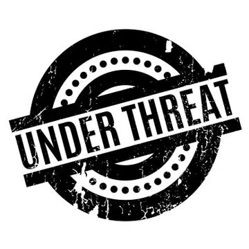 Under Threat rubber stamp Illustrazione stock