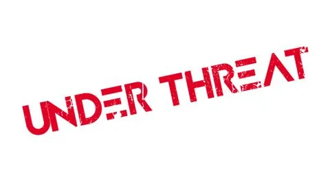 Under Threat rubber stamp 스톡 일러스트