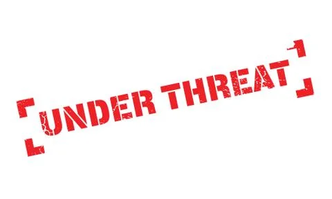 Under Threat rubber stamp Illustrazione stock