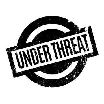 Under Threat rubber stamp Illustrazione stock