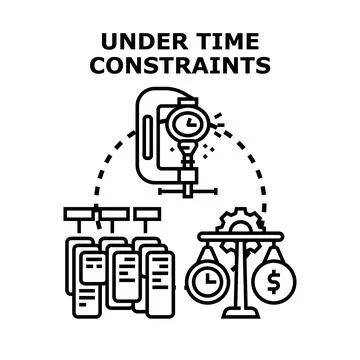 Under time constraints managing project deadlines and workload Stock Illustration