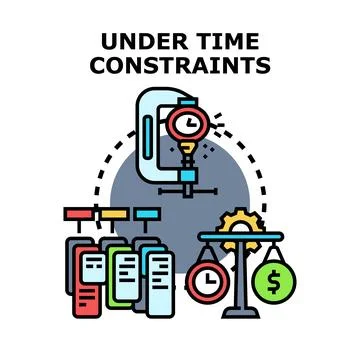 Under time constraints managing project deadlines and workload Stock Illustration