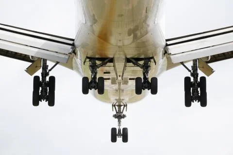 Under view jumbo jet Stock Photos