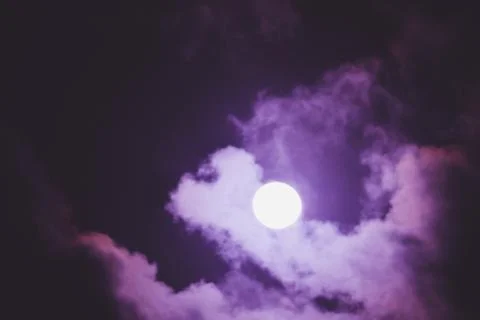 Under a violet moon Stock Photos