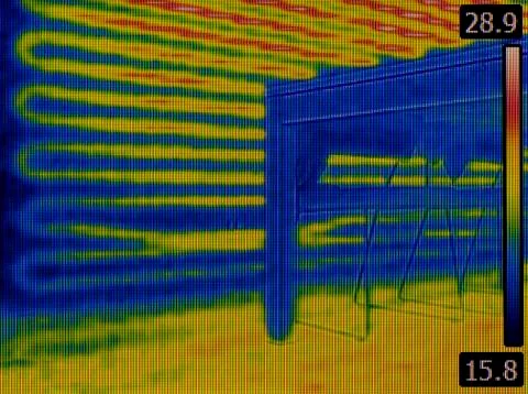 Under Wall Heating Thermal Imaging Stock Photos