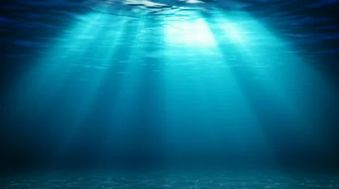 Under Water Background. Blue. Loopable Video stock 636308