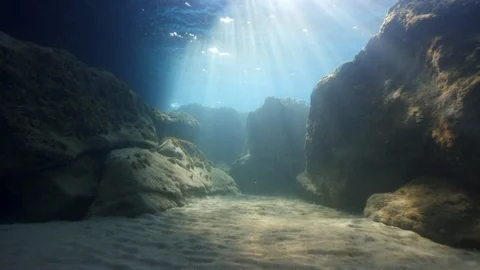 Under water. Beautiful view of the seabed of the Mediterranean. Stock-Footage 111875633