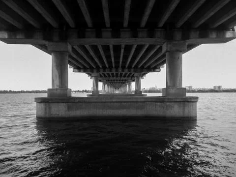 Under the water bridge Stock Photos