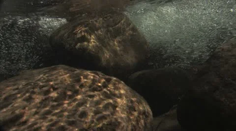 Under Water Fall Leaves Clear Mountain Streams Stock Footage 11266874