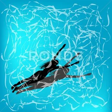 Under water Stock Illustration