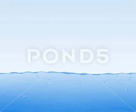 Under water level illustration. Stock Illustration