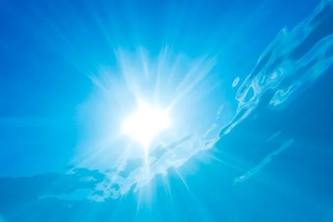 Under water light rays Stock Photos