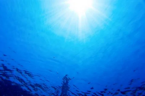 Under water light rays Stock Photos