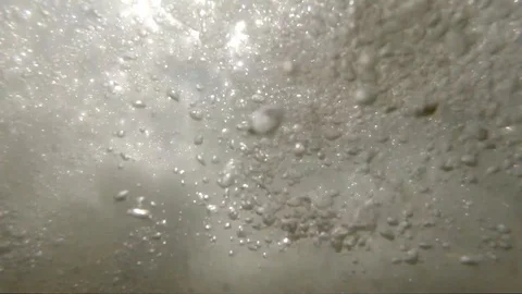 Under water in motion among the reflections of bubbles Stock Footage 117044428