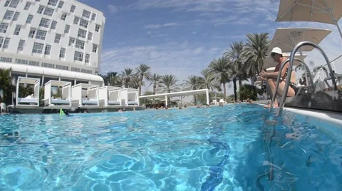 Under the water in the pool Stock Footage 68487347