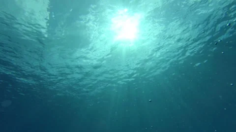 Under water Sun and Bubble Stock Footage 39422998