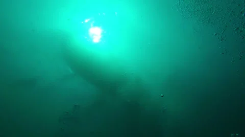 Under water Sun and Bubble Stock Footage 39430766