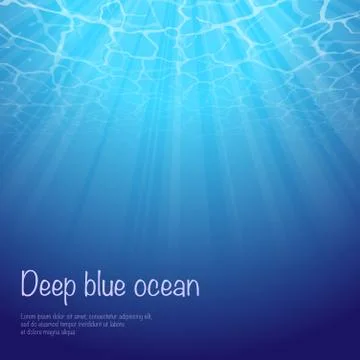 Under water text background Stock Illustration