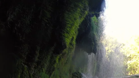 Under the waterfall. Stock Footage 237084216