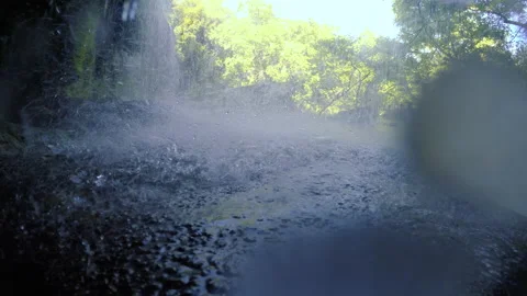 Under the waterfall. Stock Footage 237084241