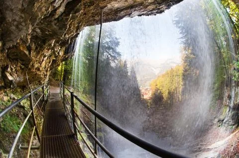 Under the waterfall Stock Photos