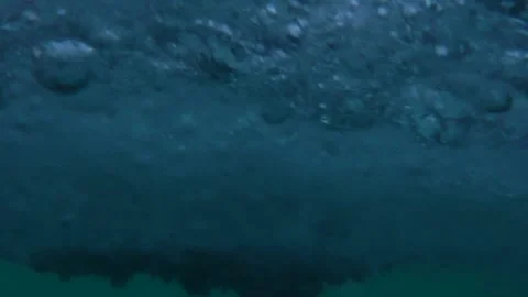 Under the Waterfall, Underwater Shot Stock Footage 146336947