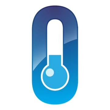 Under Zero temperature logo icon vector Stock Illustration