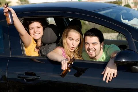 Underage drinking and driving, Foto stock