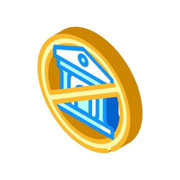 Underbanked finance isometric icon vector illustration 스톡 일러스트