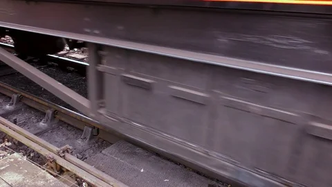 Undercarriage and wheels of a classic steam train Stock Footage 80281031